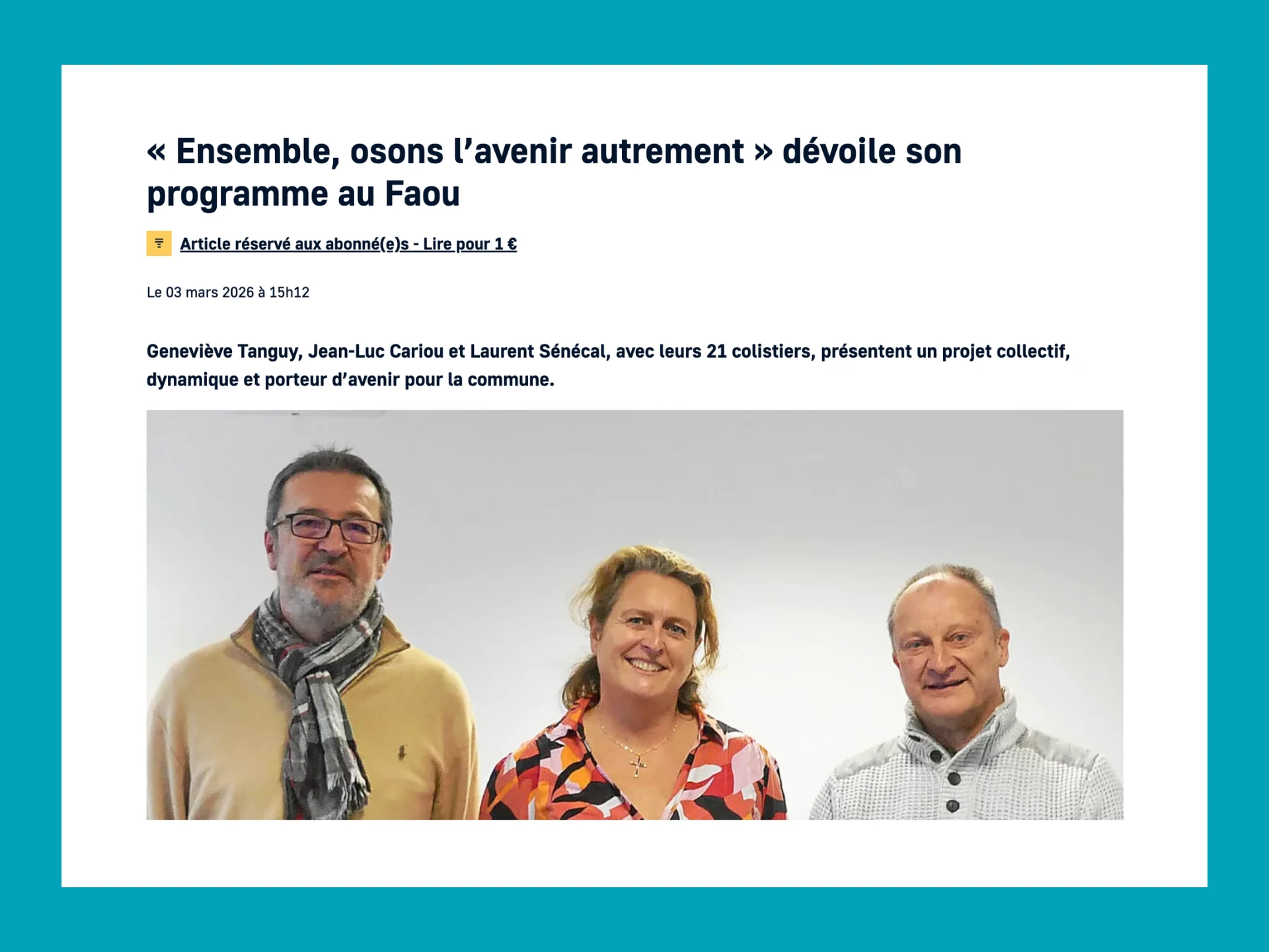 Parution Télégramme
